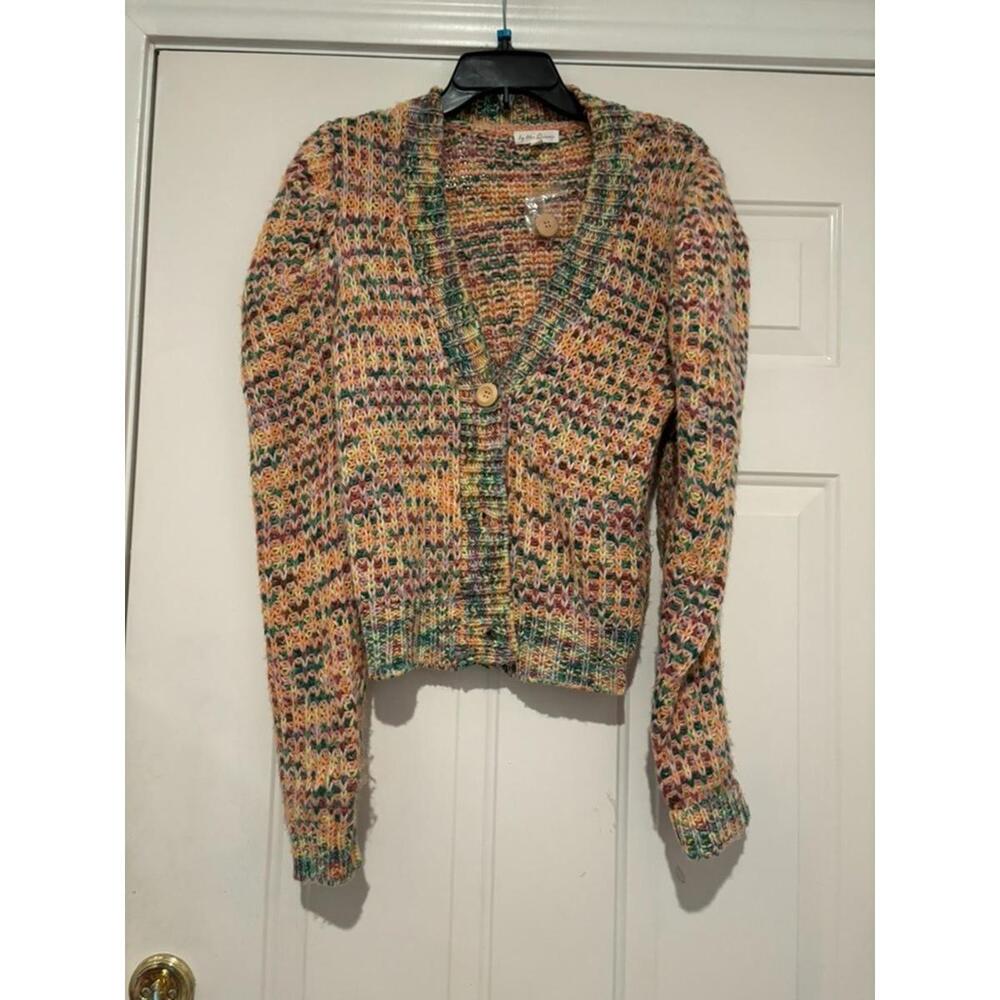 Womens sz M By the River pink cardigan chunky cozy new w/o tags #1241